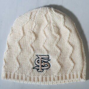 Fresno State Bulldogs Knit Beanie NCAA Women's Cream Off-White